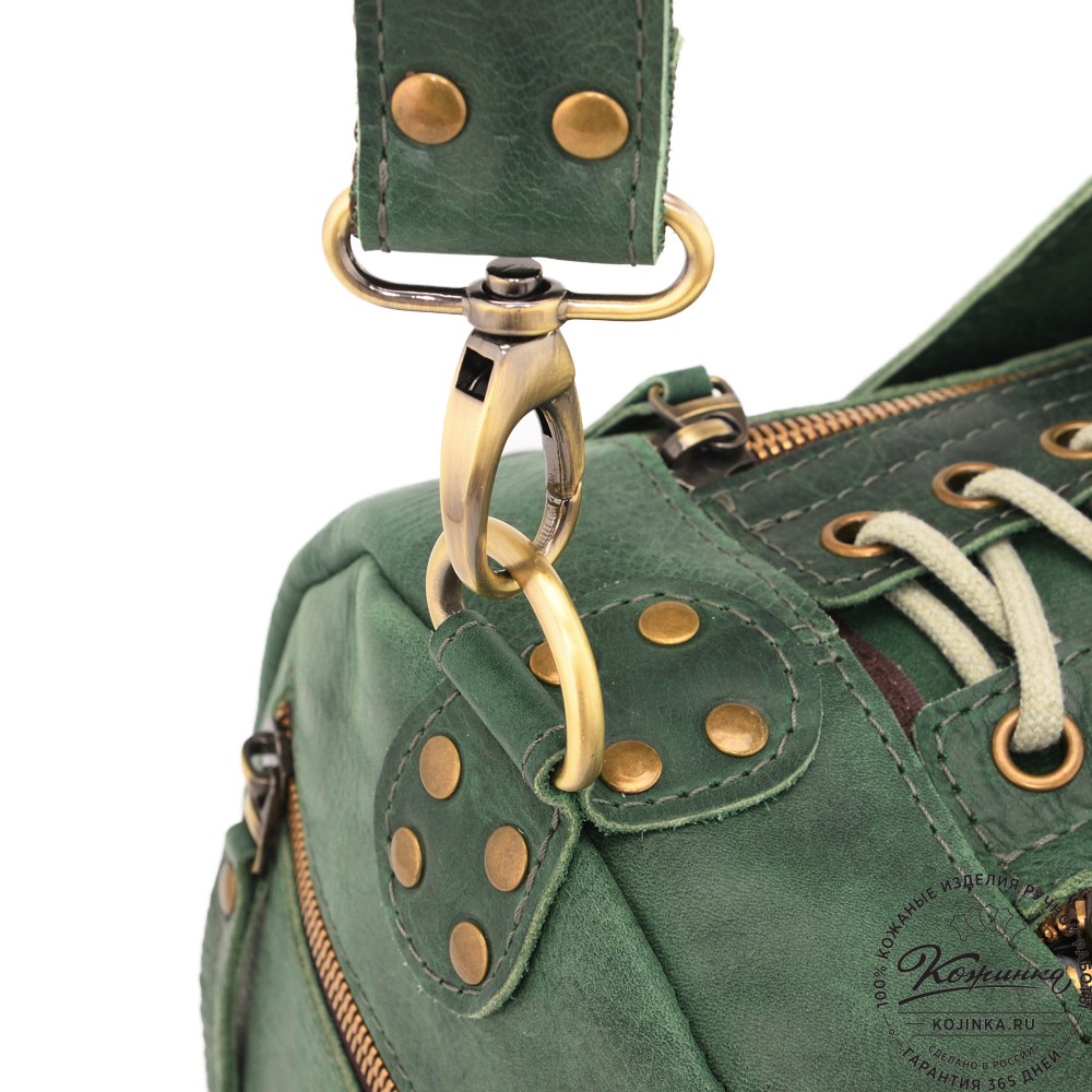  Кожаная сумка "Тайлер" (изумруд) 